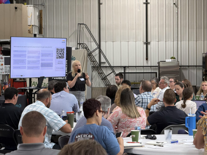 Manufacturing workforce gathers at AOMC for ReImagine Appalachian discussion
